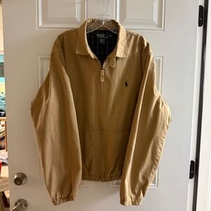 Vintage Polo Ralph Lauren Harrington Jacket, XL, Tan/Plaid